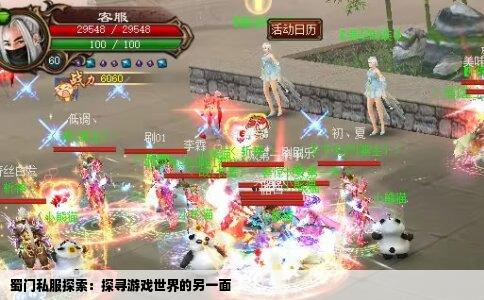 蜀门私服探索：探寻游戏世界的另一面