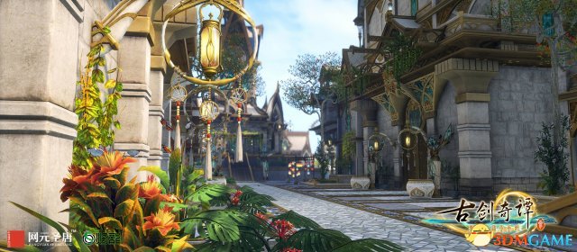 霄虹碧海 《古剑奇谭三》魔域场景天鹿城曝光