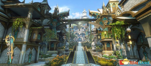 霄虹碧海 《古剑奇谭三》魔域场景天鹿城曝光