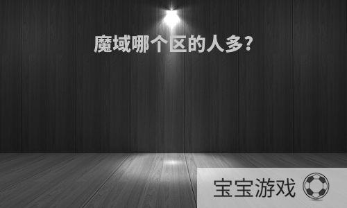 魔域哪个区的人多?
