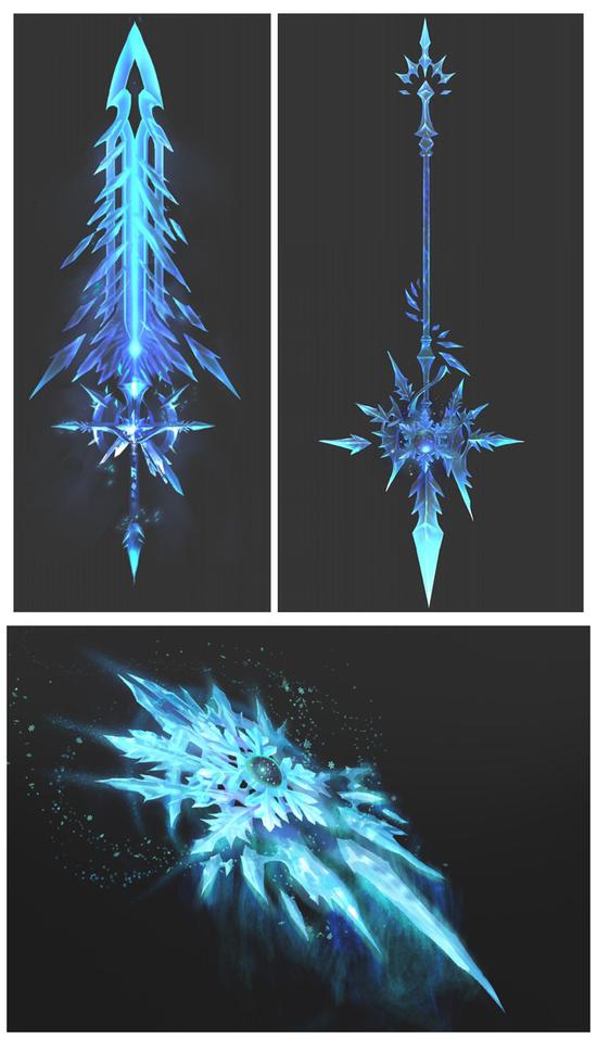 （极域寒锋幻魂-剑、极域寒锋幻魂-法杖、极域寒锋幻魂-爪）