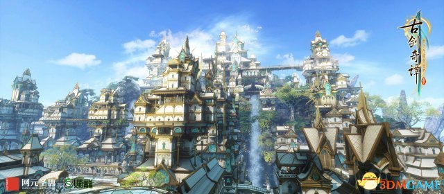 霄虹碧海 《古剑奇谭三》魔域场景天鹿城曝光