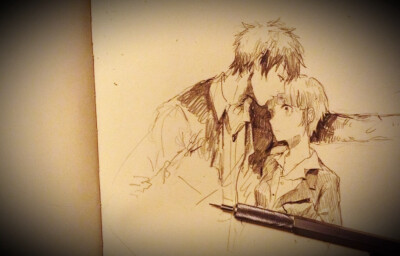 最近才开始补心理测量者，魔域绿茶有点low哈，弥补一下看动画时的心里不爽，画画狡朱
LOFTER：啄啄茶