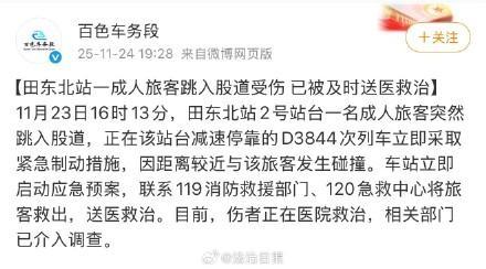 官方通报旅客跳入股道与动车发生碰撞